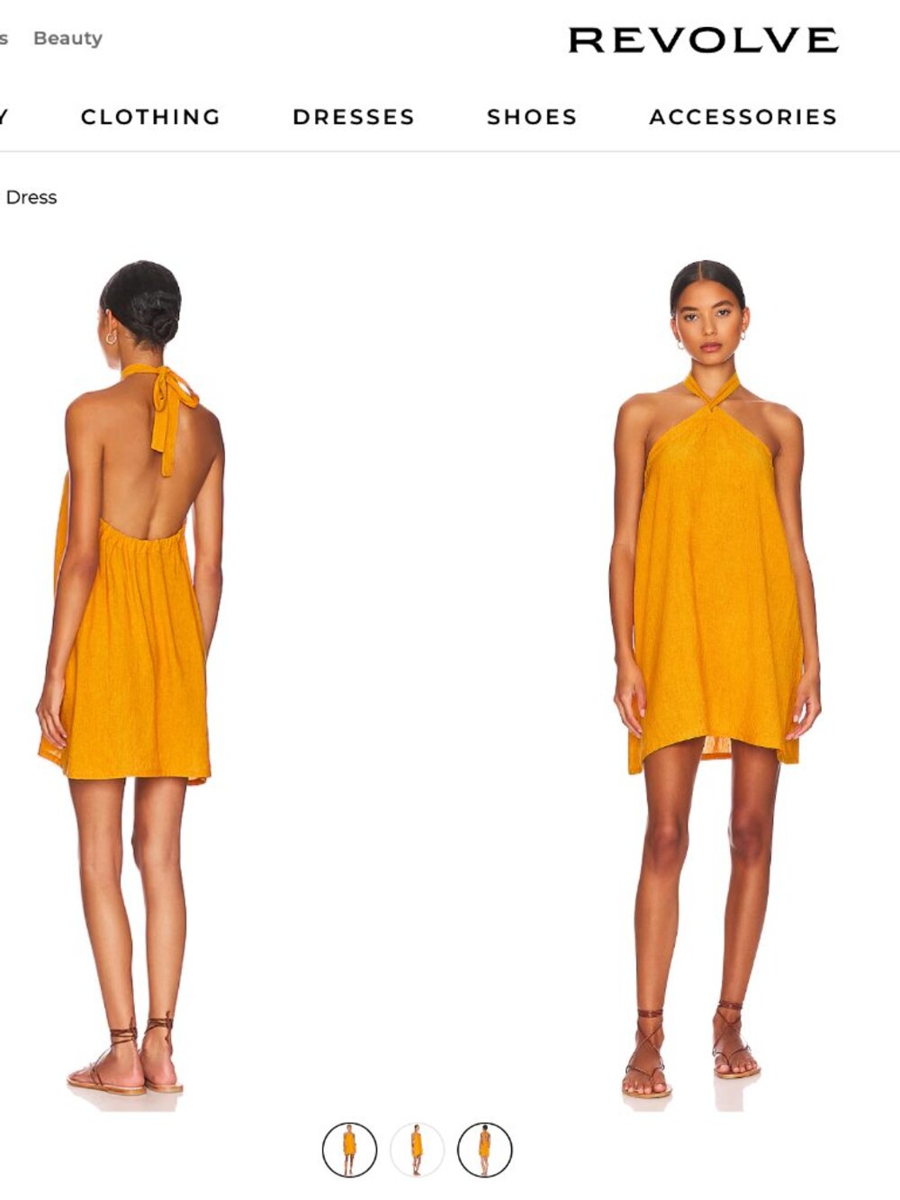 Anna Nata Blair Dress in Ginger Gold sz Small